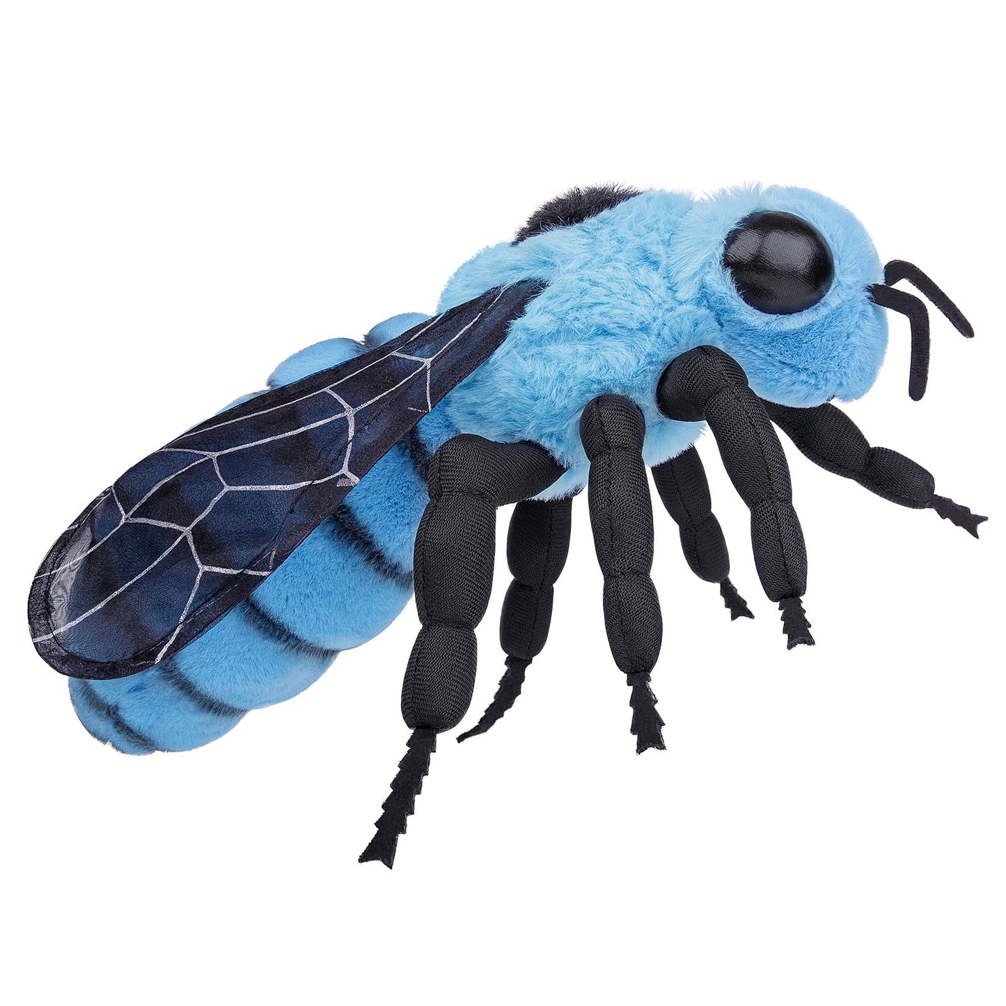 Simulation Bee Stuffed Animal-10 inch,Blue Bees Plush Toy,Soft BeeToy for Kids,Home Decor,Hugging Toy