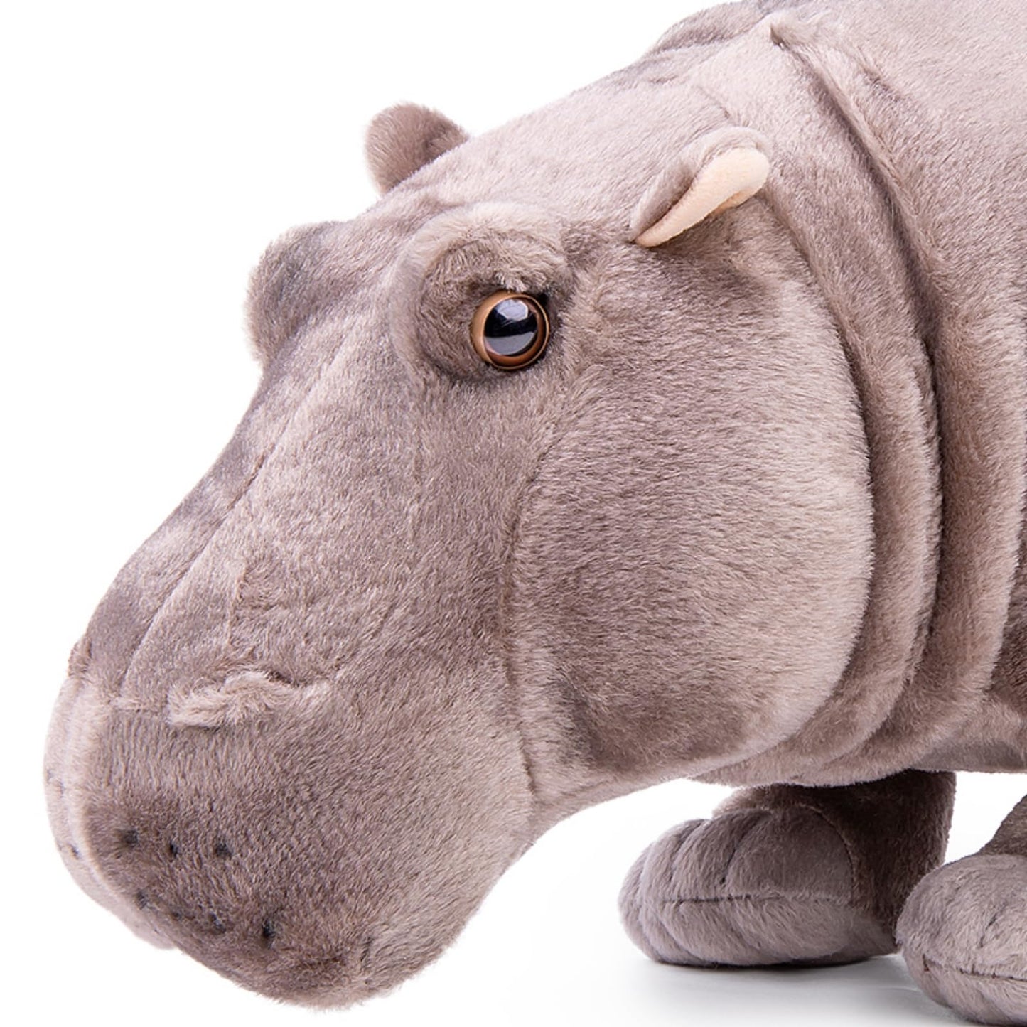 Lifelike Hippo Stuffed Animal- Grey, Realistic Hippopotamus Stuffed Animal,Simulation Soft Hippopotamus Gifts,Girl Toys,Gifts for Kids