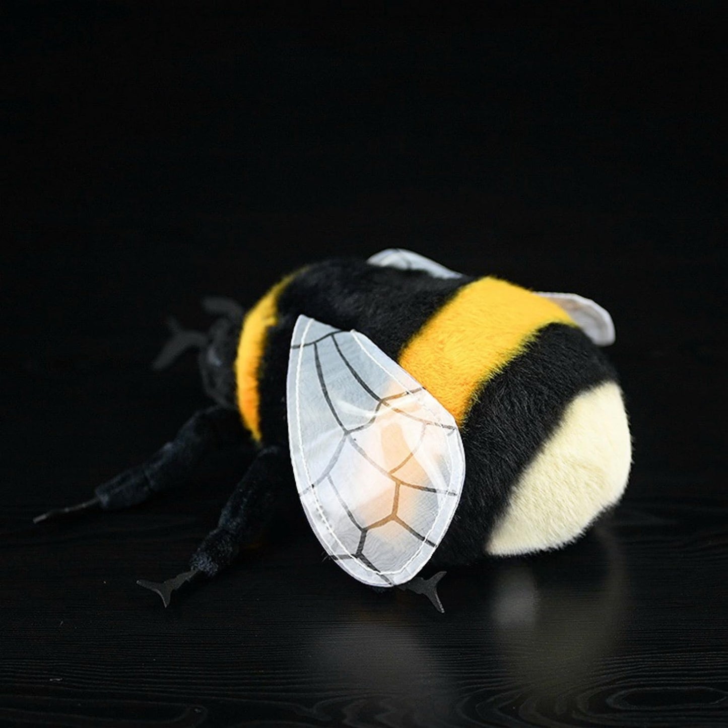 Realistic Bombus Plush Animal - Black 8 Inch,Bee Plush Toy, Beautiful Bumblebee Toy for Kids, Home Decor, Cuddle Toy