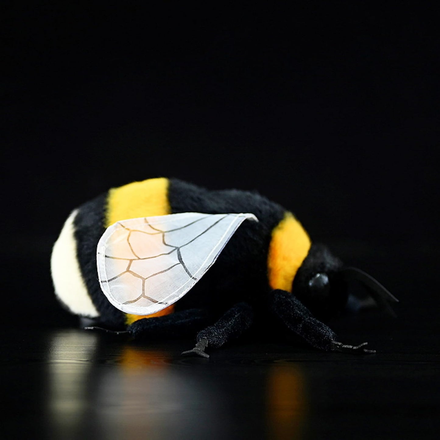 Realistic Bombus Plush Animal - Black 8 Inch,Bee Plush Toy, Beautiful Bumblebee Toy for Kids, Home Decor, Cuddle Toy