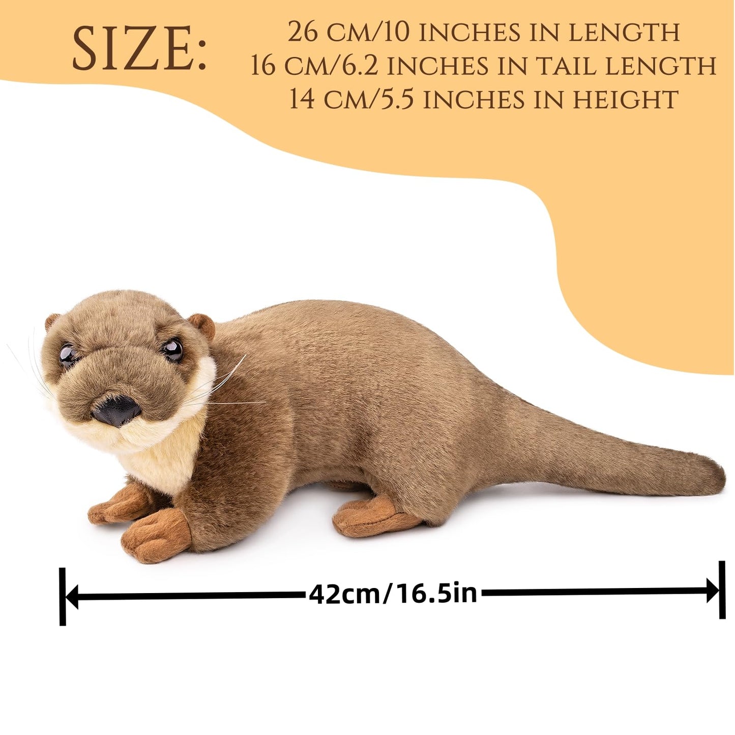 Lifelike Otter Plush-10 Realistic Otter Stuffed Animal,Soft Baby Otter Plush Toy,Graduation Gifts for Kids,Cudding Toy