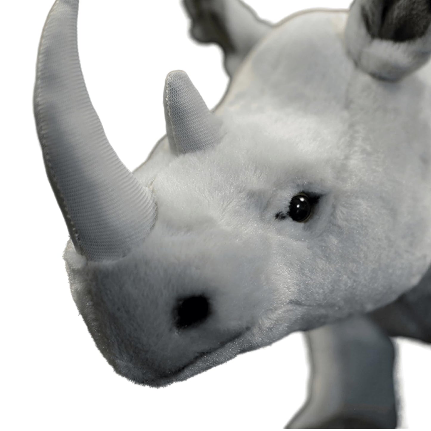 Realistic Rhino Plush Toy 15" Light Gray, Soft Hugging Toy for Kids, Home Decor