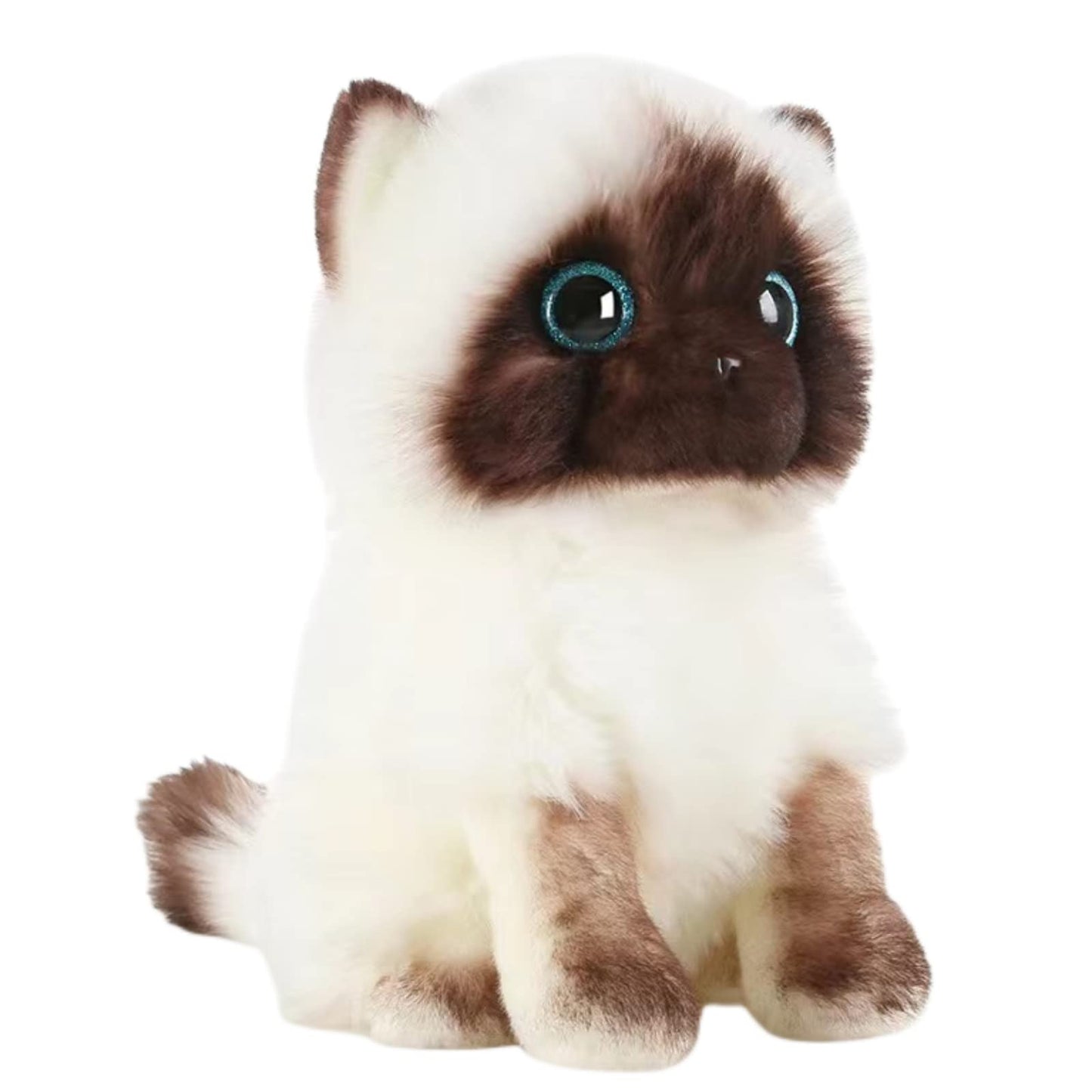 Lifelike Siamese Cat Stuffed Animal-White 7.87", Stuffed Cat Plush Toy,Little Cat Plush, Cat Stuffed Animals for Girls,Gifts for Kids, Home Decor