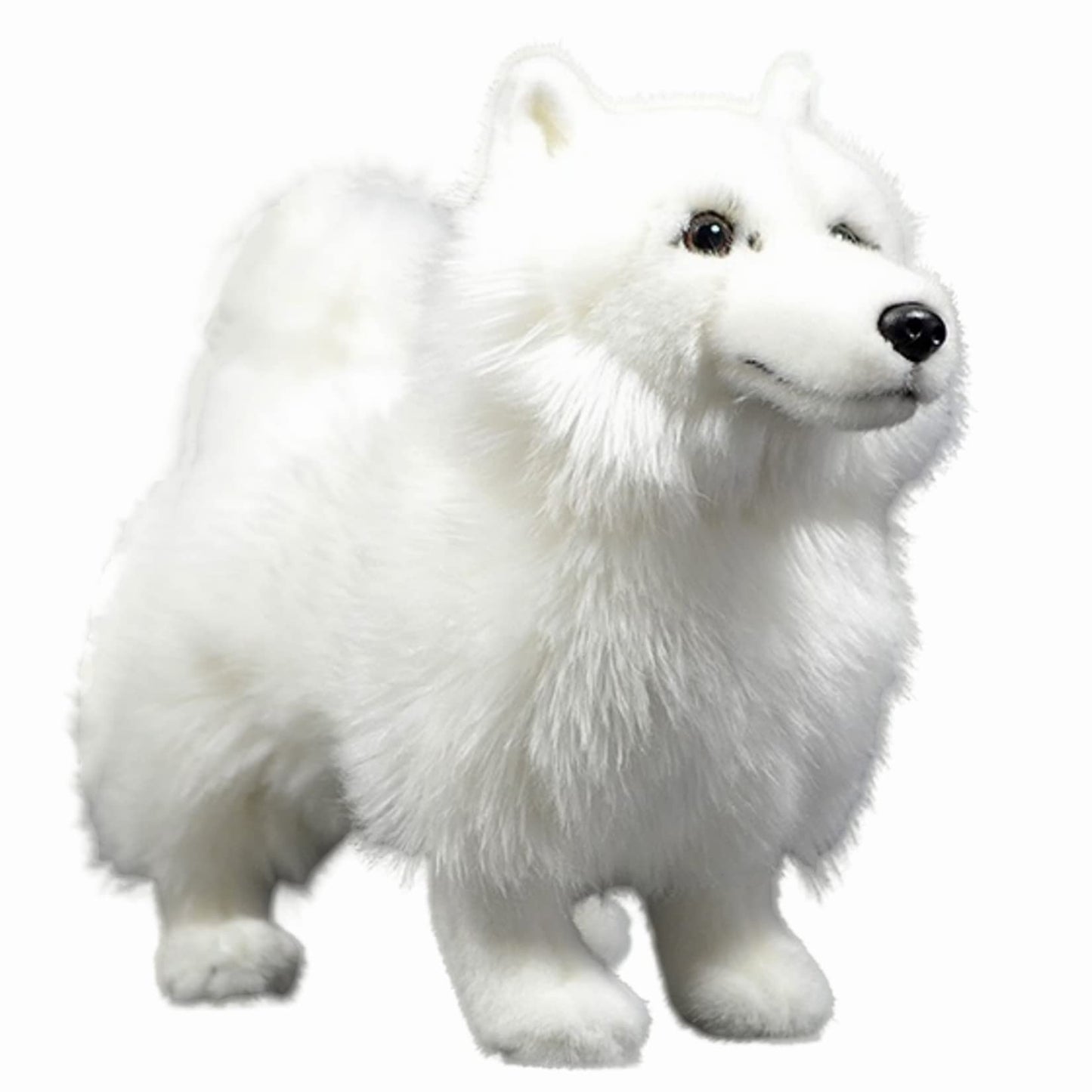 Realistic Samoyed Stuffed Animal-White 12",Dog Plush Toy, Soft,Girl Toys,Gifts for Kids