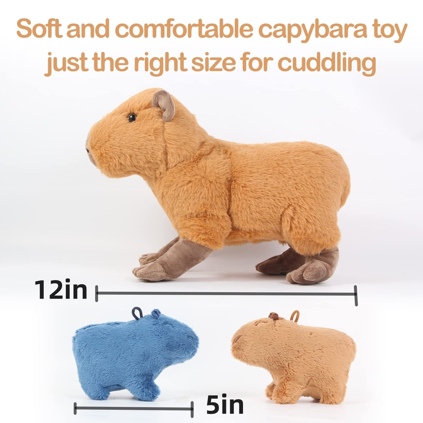 Capybara Plush,Soft Stuffed Capybara Mommy & Babies Set,Children's Day Gifts for Kids,Toddler Baby Gift,Graduation Gift for Kids,Home Decor