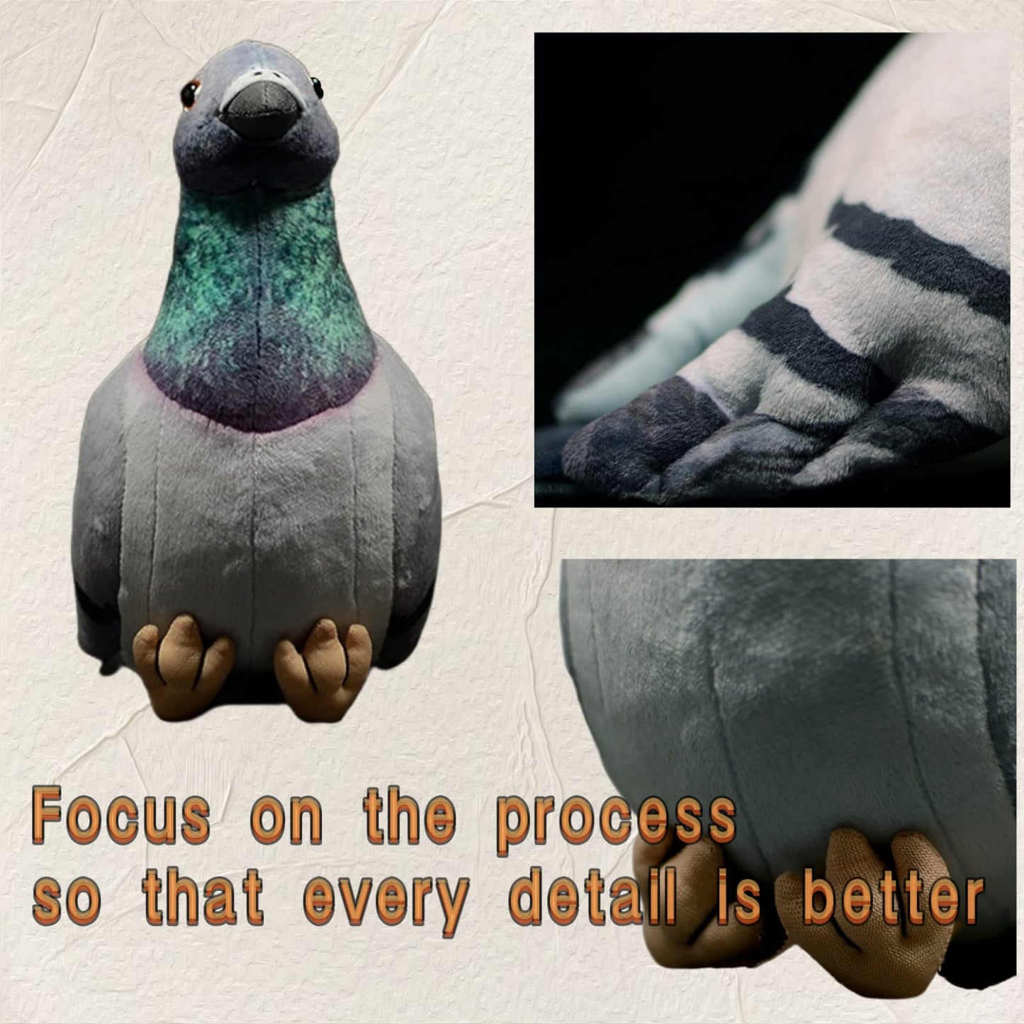 Pigeon Stuffed Animal-Gray 7",Pigeon Plush Toy for Kids,Bird Stuffed Animal Toy,Soft Toys,Gifts for Kids,Home Decor