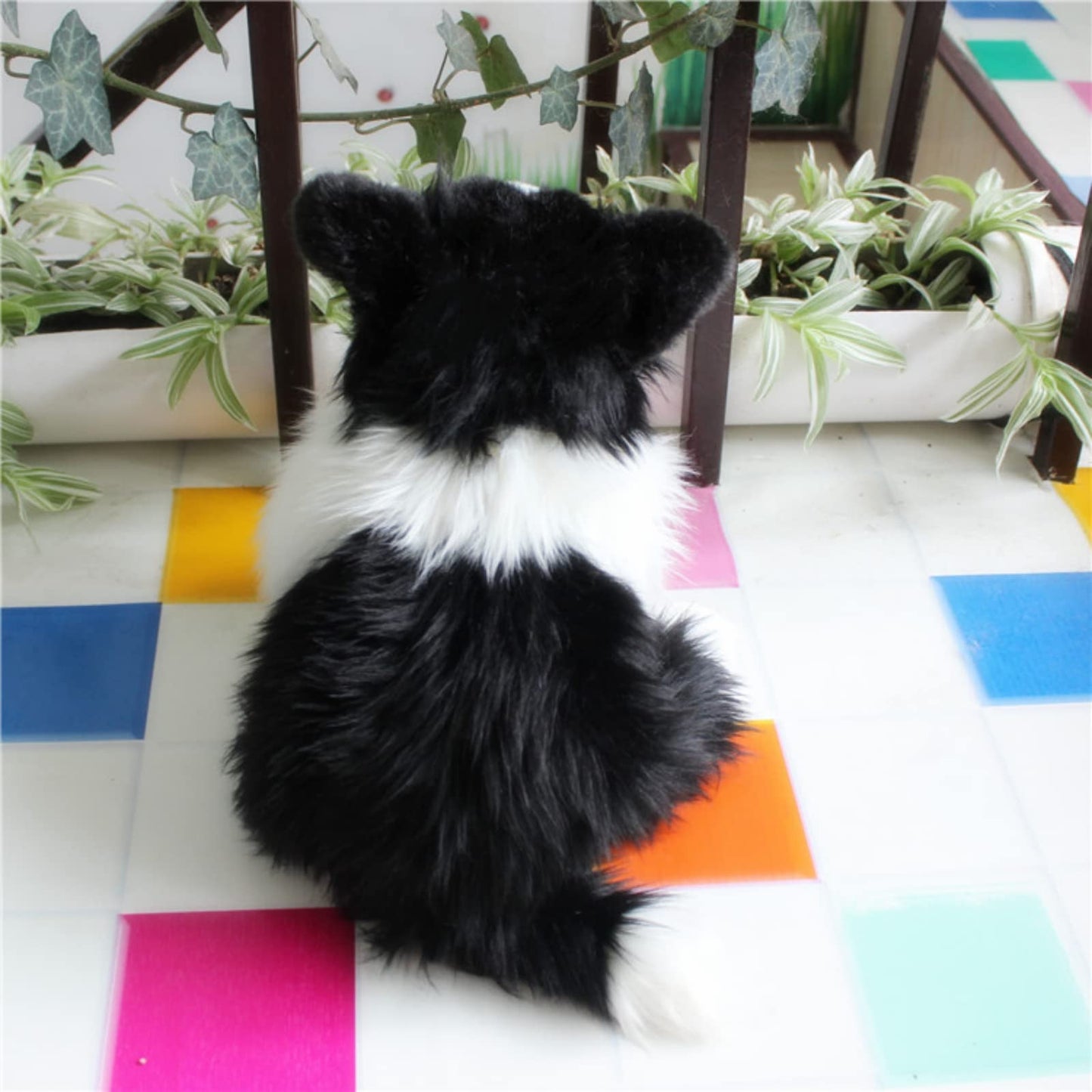 Realistic Border Collie Stuffed Animal-12in,Dog Plush,Soft Toy for Kids, Home Decor,Hugging Toy