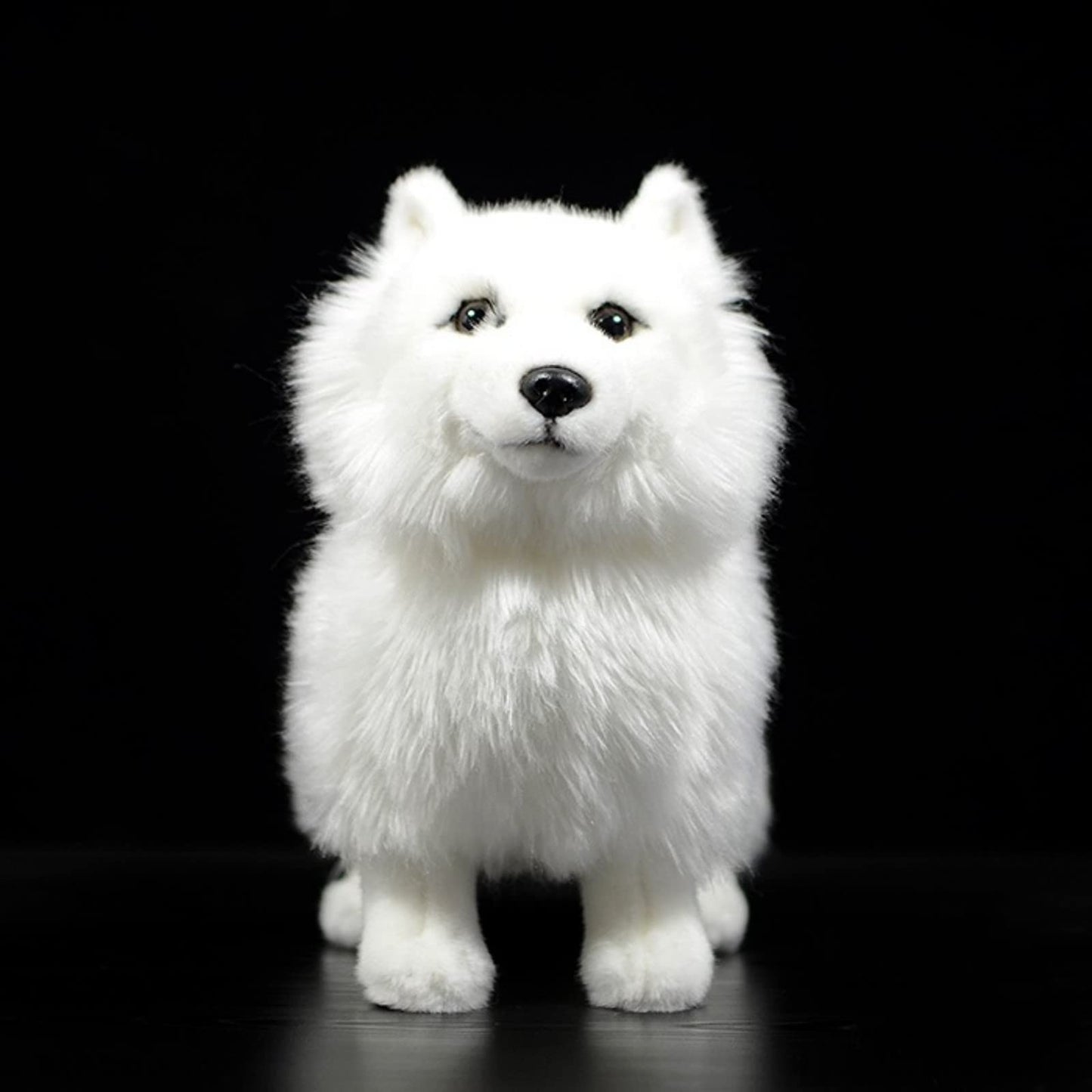 Realistic Samoyed Stuffed Animal-White 12",Dog Plush Toy, Soft,Girl Toys,Gifts for Kids