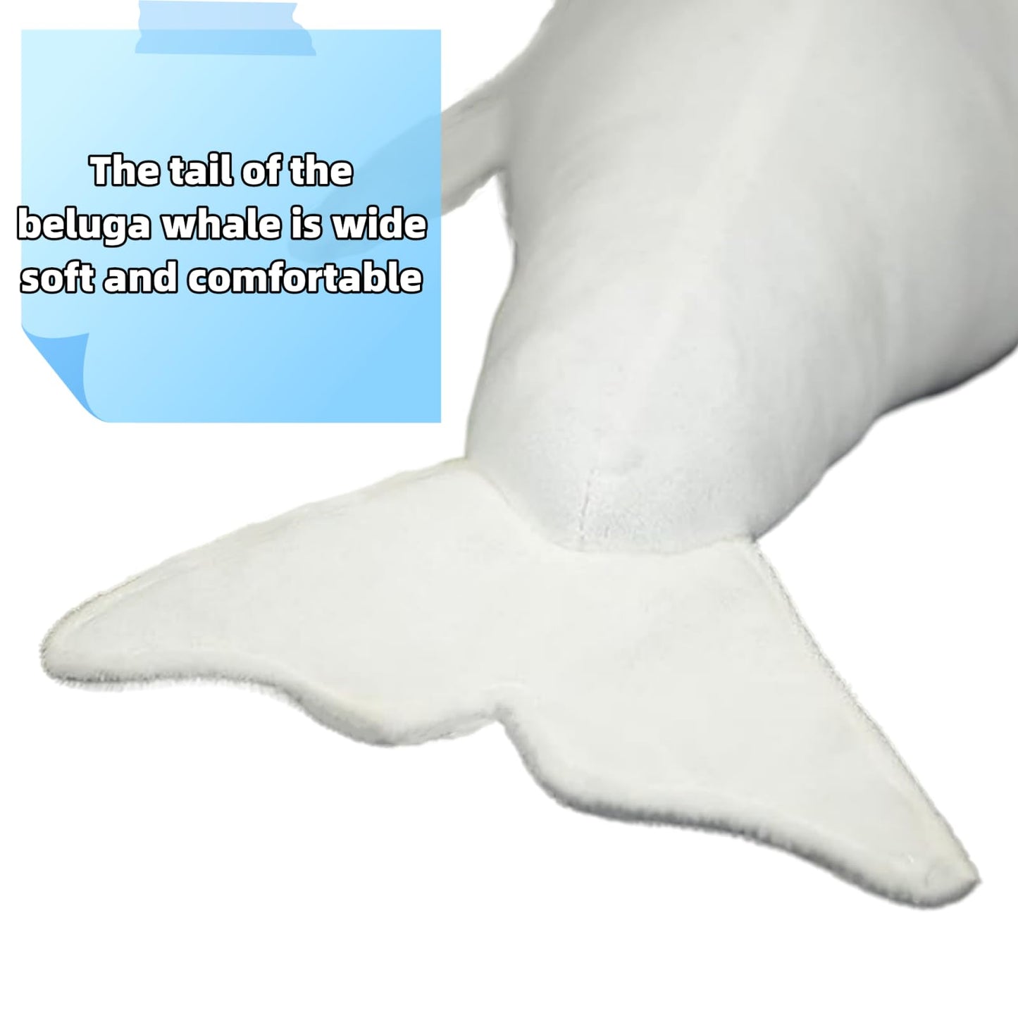 Simulation Beluga Whale Plush-15.7",Lifelike Beluga Whale Stuffed Animal, Sea Creature Stuffed Animals,Soft Toy,Whale Plush,Cuddly Toys,Unique Gifts for Kids,Whale Hug Pillows,Home Dec,Girls Gfts