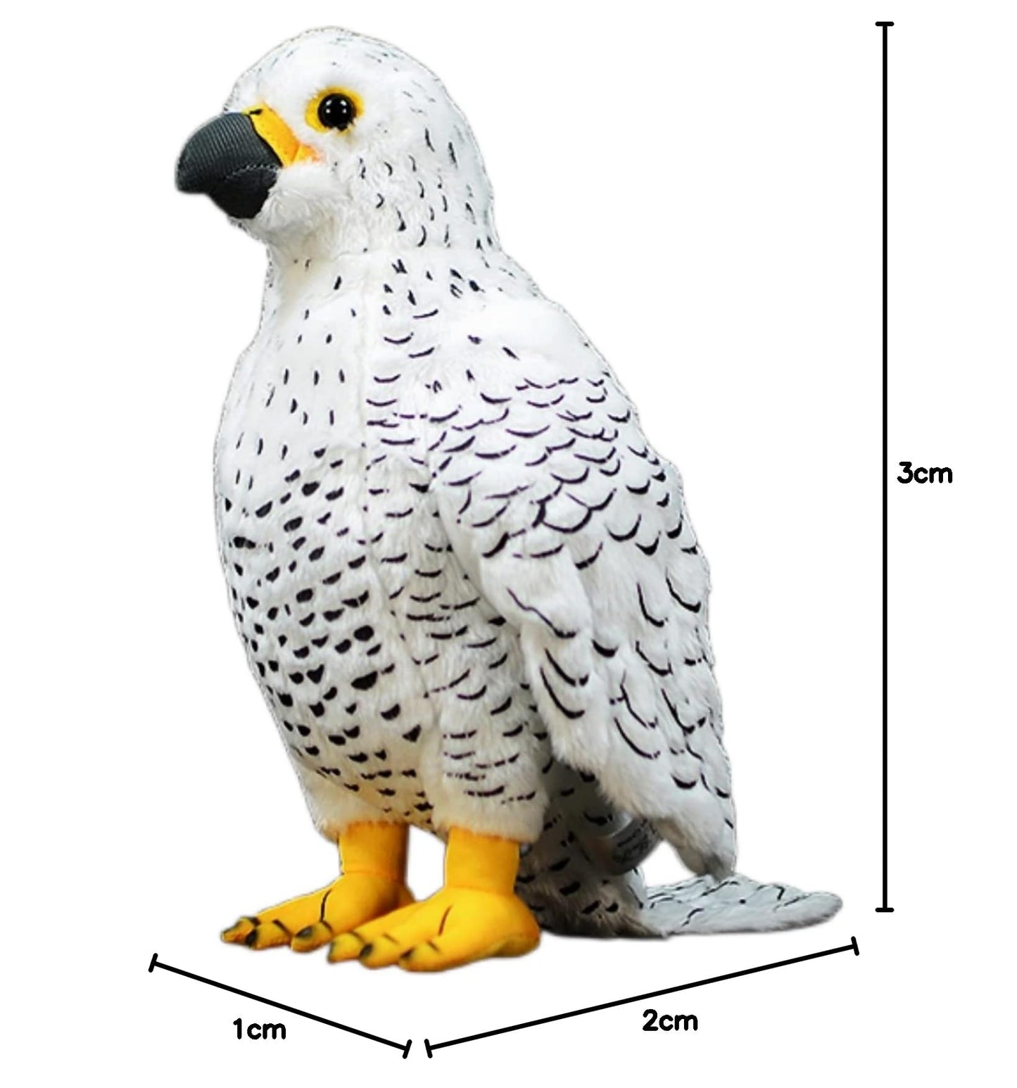 Lifelike Gyrfalcon Stuffed Animal-White 9.8" White Gyrfalcon Stuffed Animal,Cute Simulation Gyrfalcon Plushies, Toy Model Gifts,Stuffed Animals for Kids, Home Decor