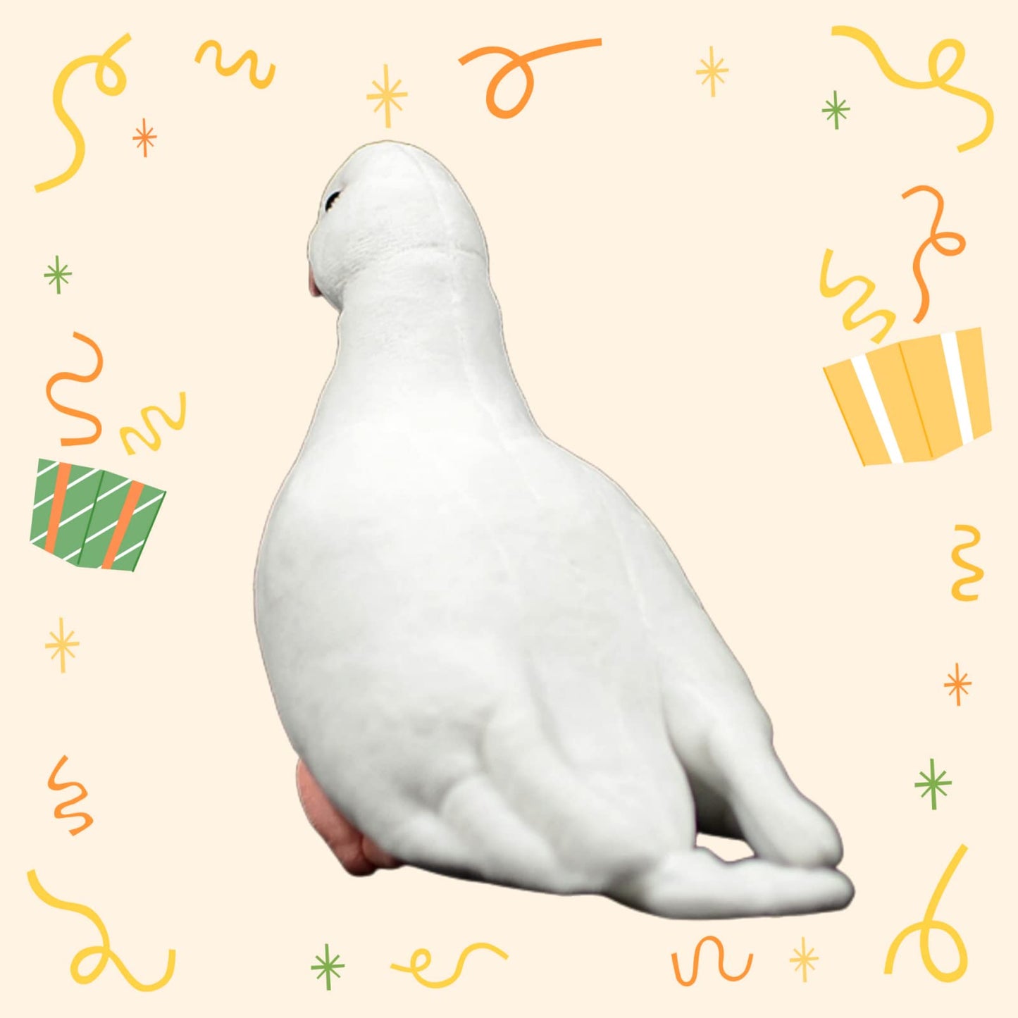White Pigeon Stuffed Animal Plush-7",Pigeon Plush Toy for Kids,Bird Stuffed Animal Toy,Girl Toys,Gifts for Kids,Home Decor