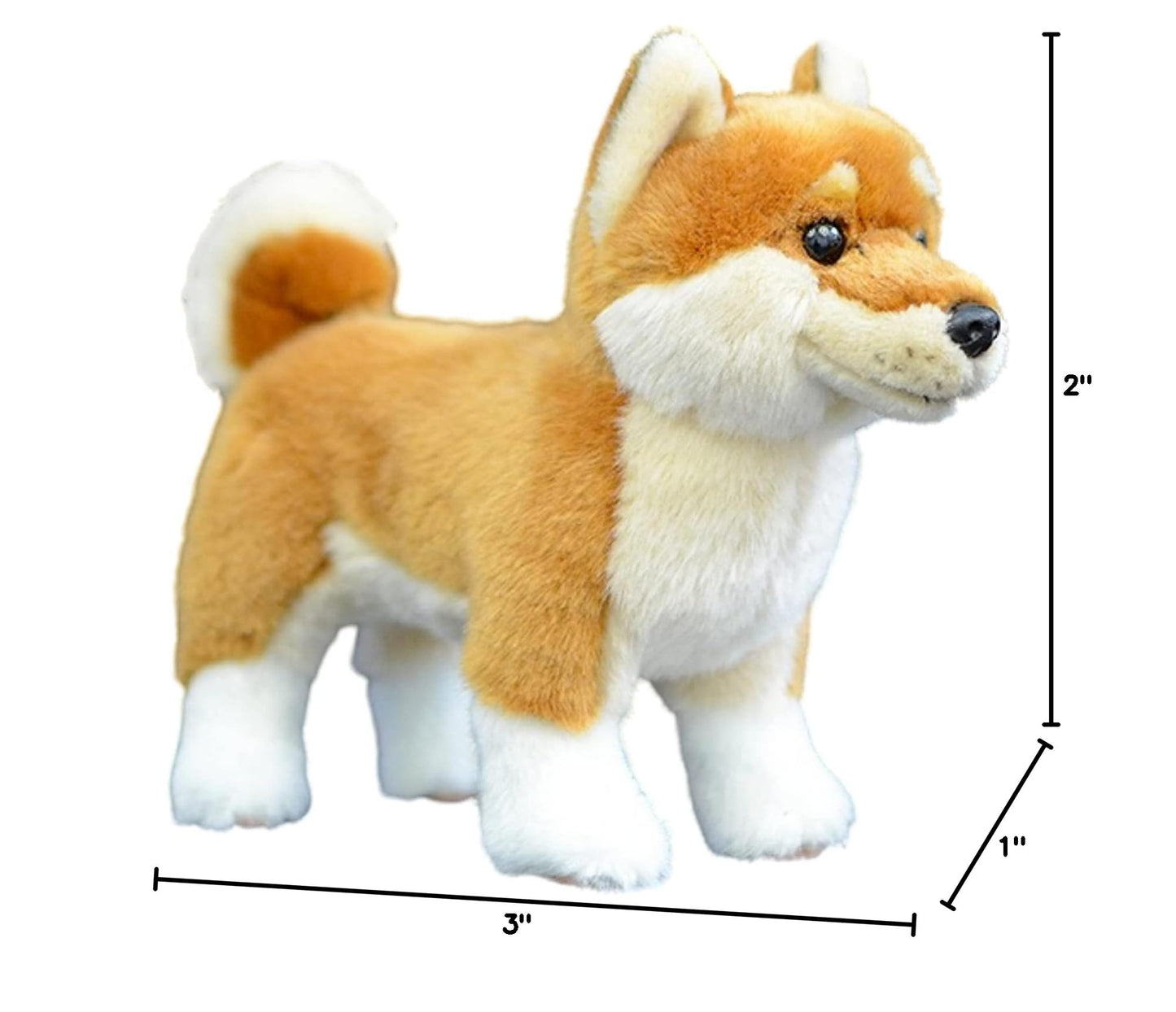 Realistic Shiba Inu Plush-Yellow 11.02",Dog Stuffed Animal,Soft Toy,Girl Toys,Gifts for Kids, Hugging Toy