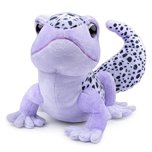 Simulation Fat-Tailed Gecko Stuffed Animal-Purple 15",Leopard Gecko Stuffed Animal for Boys, Spotted Gecko Toy,Gifts for Kids,Home Decor,Hugging Toy