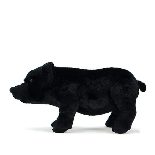 Lifelike Pig Stuffed Animal-Black 13.78",Stuffed Pig Toys for Kids,Girl Toys,Gifts for Kids,Home Decor,Hugging Toy