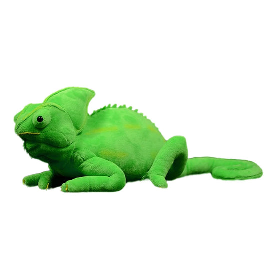 Realistic Green Chameleon Stuffed Animal - 15" Lizard Plush, Soft Hugging Toy for Boys, Gifts for Kids, Home Decor