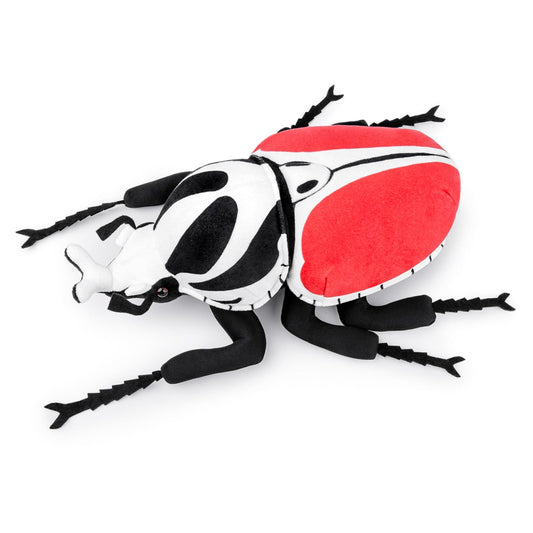 Simulation Goliathus Regius Plush,Beetle Stuffed Animal,Soft Stuffed Toy,Cuddly Toys,Gifts for Kids,Red 9.8 Inches Long