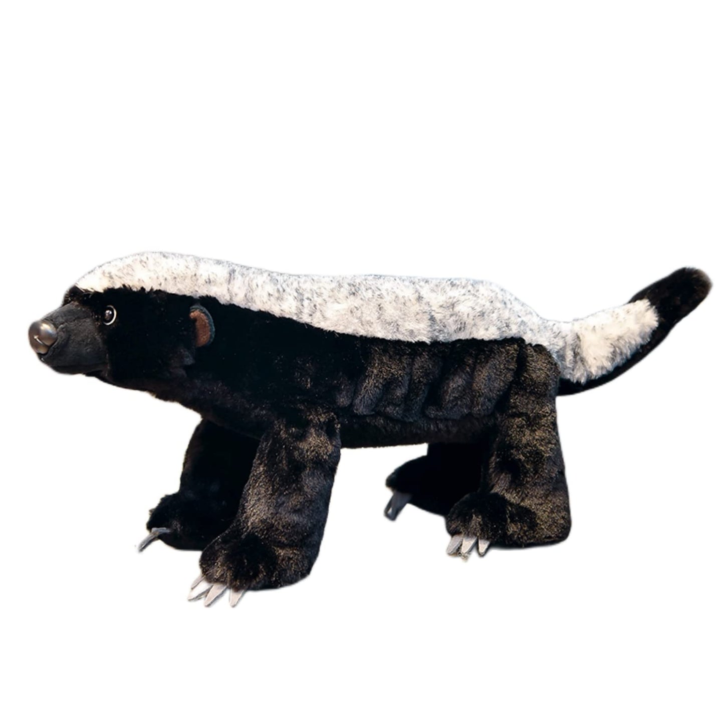Honey Badger Stuffed Animal-Black 15.75",Realistic Badger Plush Toy, Honey Badger Stuffed Toy,Soft Toy Gifts for Kids, Home Decor,Hugging Toy