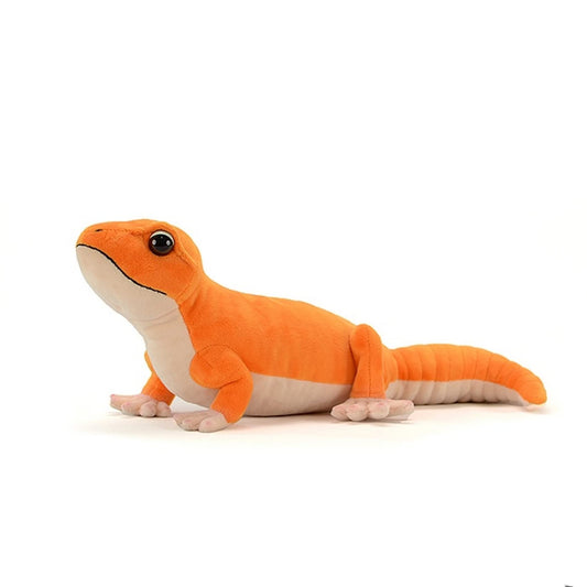 Realistic Fat-Tailed Gecko Stuffed Animal - Orange, 15.75" Lizard for Boys, Soft for Kids, Home Decor, Hugging Toy