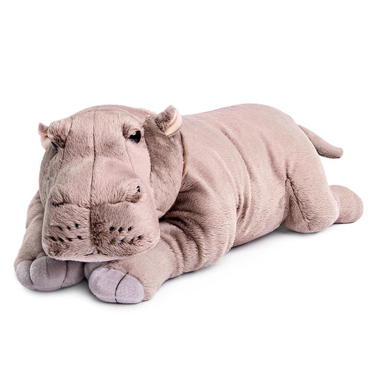 Lifelike Hippo Stuffed Animal- Grey, Realistic Hippopotamus Stuffed Animal,Simulation Soft Hippopotamus Gifts,Girl Toys,Gifts for Kids