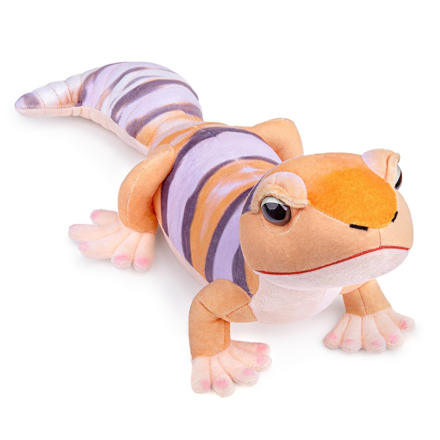 Realistic Fat-Tailed Gecko Stuffed Animal-Orange 15",Leopard Gecko Stuffed Animal for Boys, Spotted Gecko Toy,Gifts for Kids,Home Decor,Hugging Toy