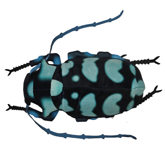 Longhorn Beetle Plush Stuffed Animal Toy,Soft Beetle Toy for Kids,Home Decor,Blue-Black