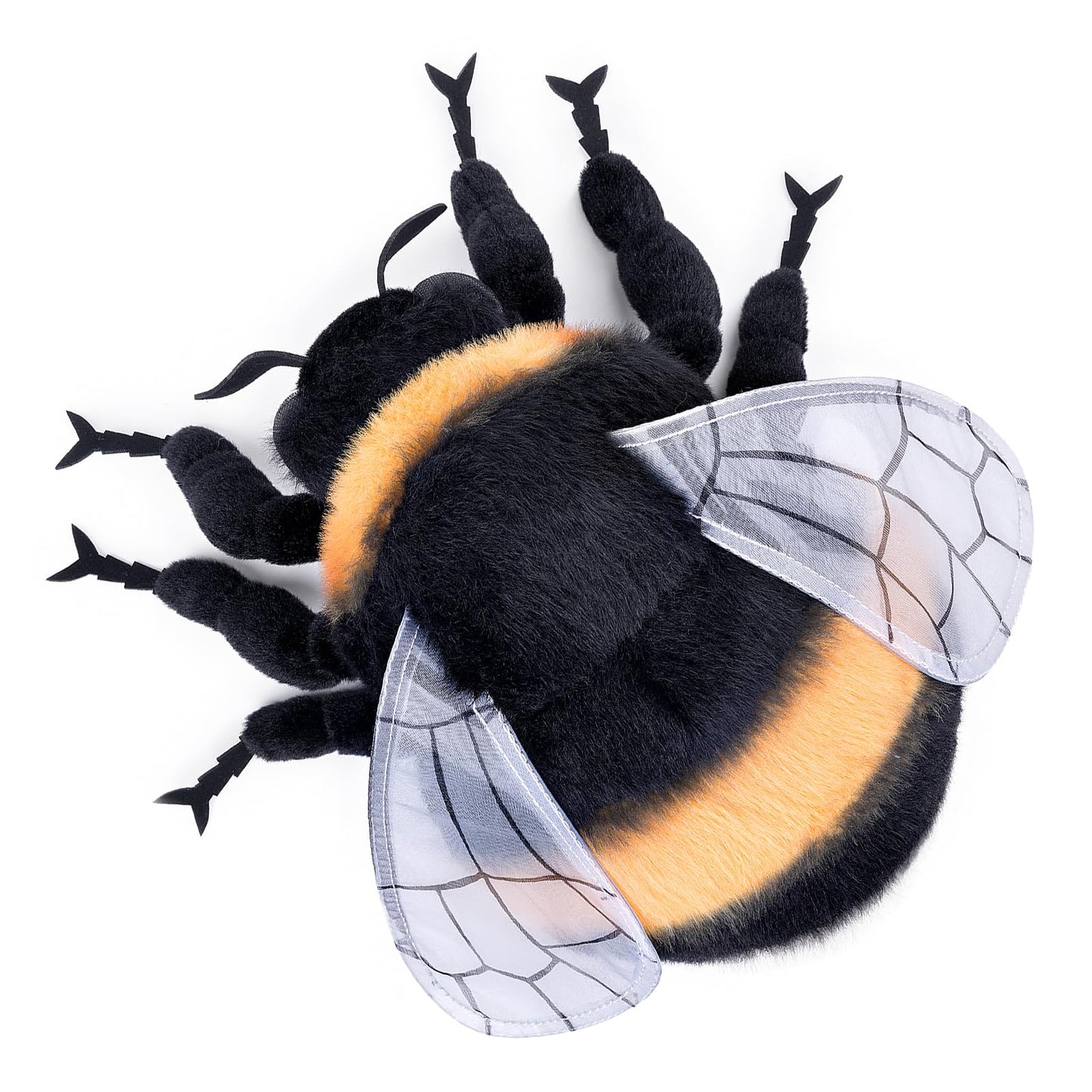 Realistic Bombus Plush Animal - Black 8 Inch,Bee Plush Toy, Beautiful Bumblebee Toy for Kids, Home Decor, Cuddle Toy