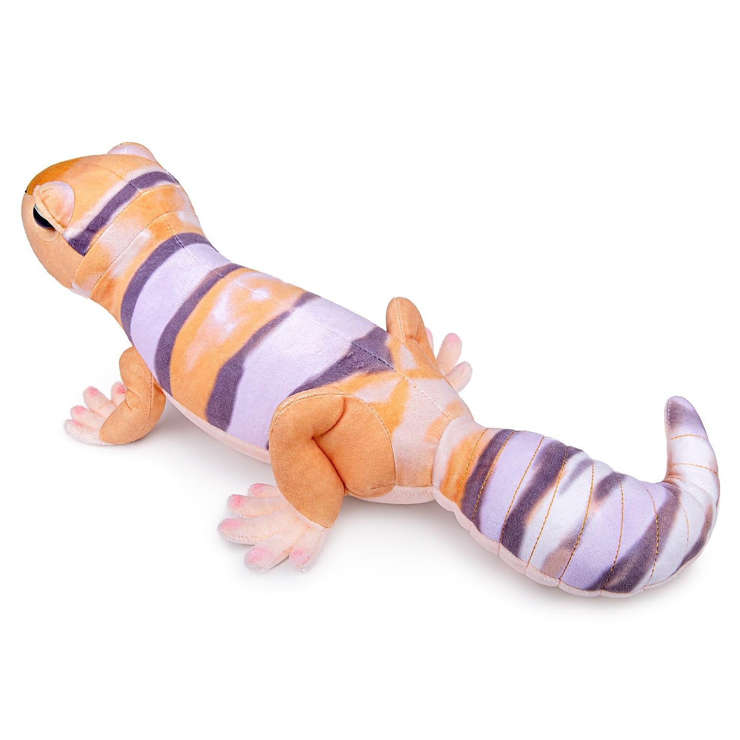 Realistic Fat-Tailed Gecko Stuffed Animal-Orange 15",Leopard Gecko Stuffed Animal for Boys, Spotted Gecko Toy,Gifts for Kids,Home Decor,Hugging Toy