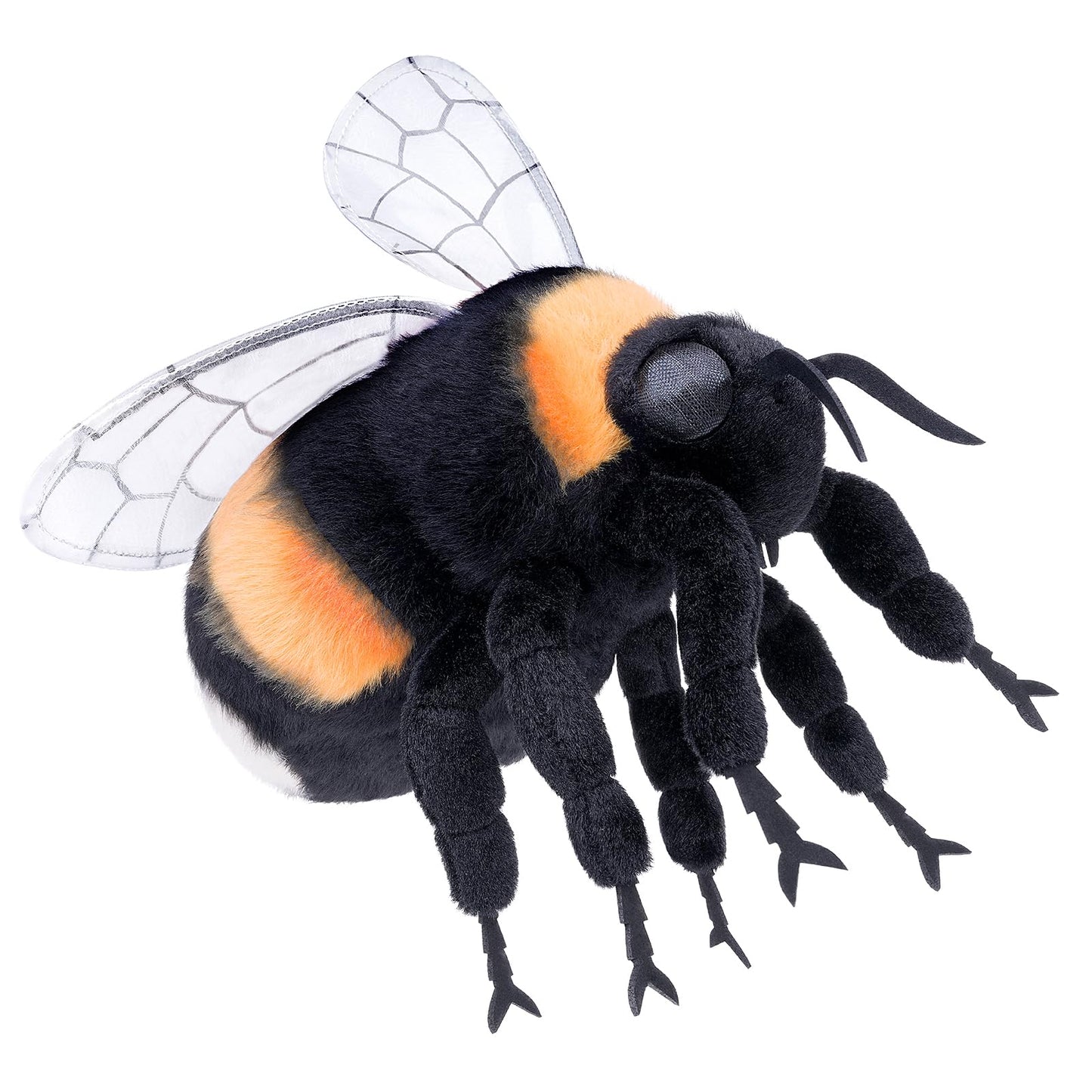 Realistic Bombus Plush Animal - Black 8 Inch,Bee Plush Toy, Beautiful Bumblebee Toy for Kids, Home Decor, Cuddle Toy