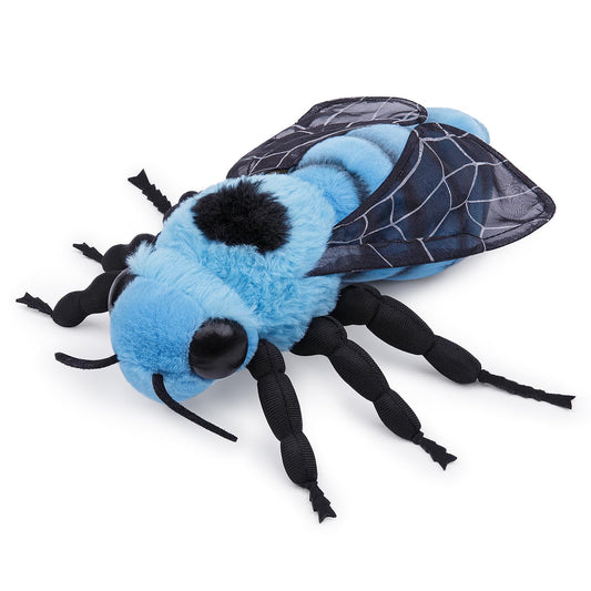 Simulation Bee Stuffed Animal-10 inch,Blue Bees Plush Toy,Soft BeeToy for Kids,Home Decor,Hugging Toy