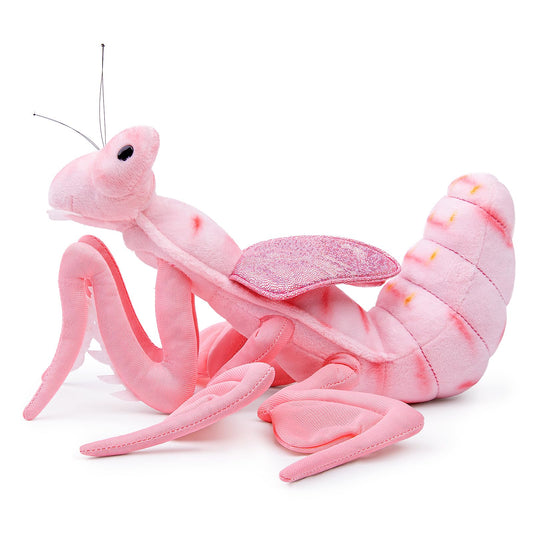 Simulation Praying Mantis Plush, Lifelike Orchid Mantis Stuffed Animal,Soft Mantis Plush Toy, Stuffed Toy,Insect Toys Gifts for Kids,Home Decor 11"