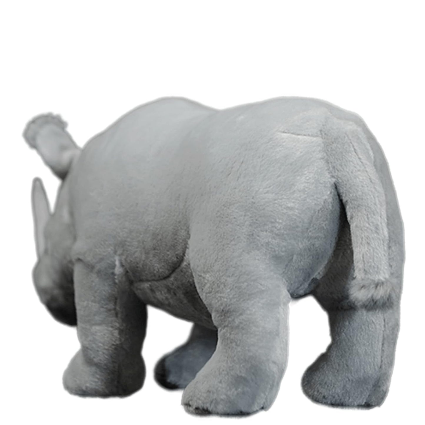 Realistic Rhino Plush Toy 15" Light Gray, Soft Hugging Toy for Kids, Home Decor