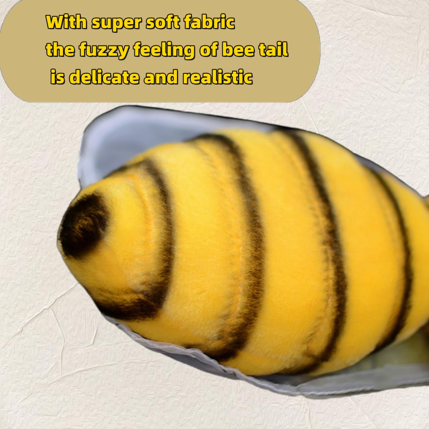 Realistic Bee Stuffed Animal-10.24",Honey Bee Plush Toy,Soft Toy for Kids,Home Decor,Hugging Toy