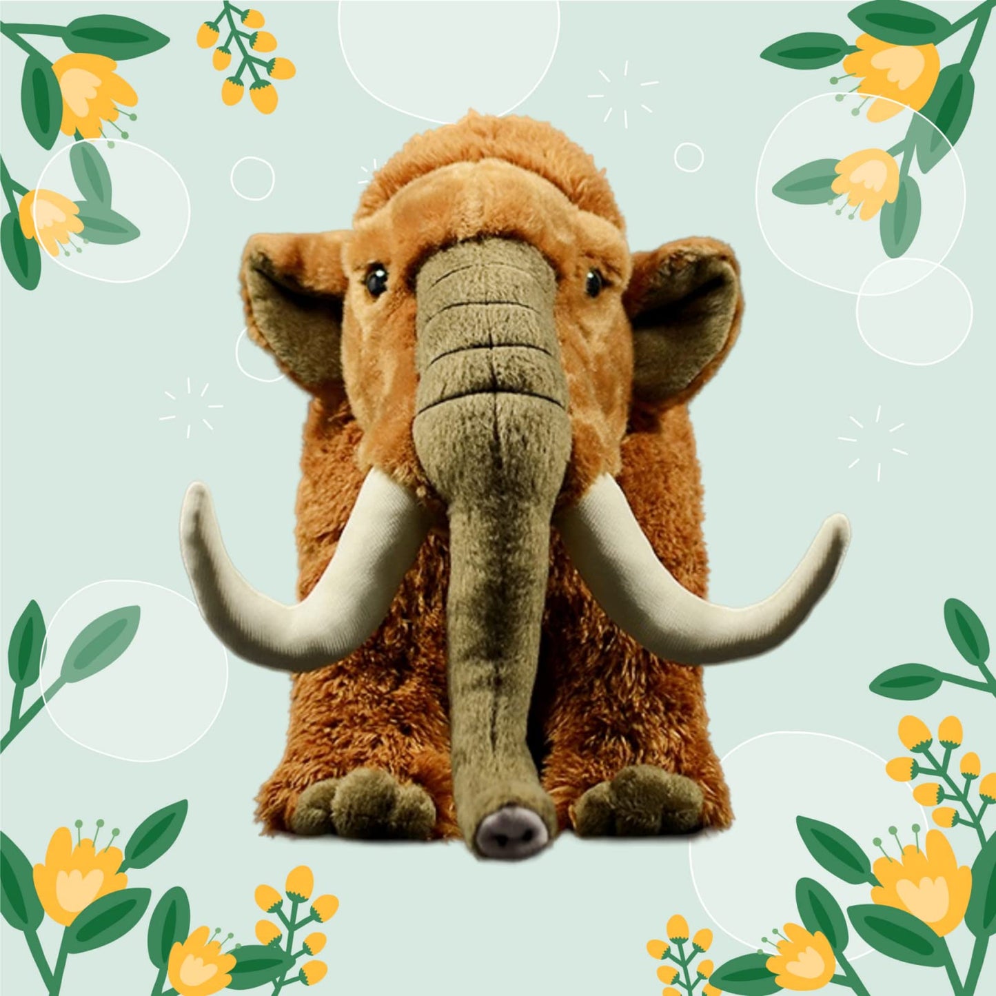 Simulation Woolly Mammoth Plush,Lifelike 12.99" Mammoth Stuffed Animal,Soft Elephant Plush Toy, Stuffed Toy,Cuddly Toys,Gifts for Kids