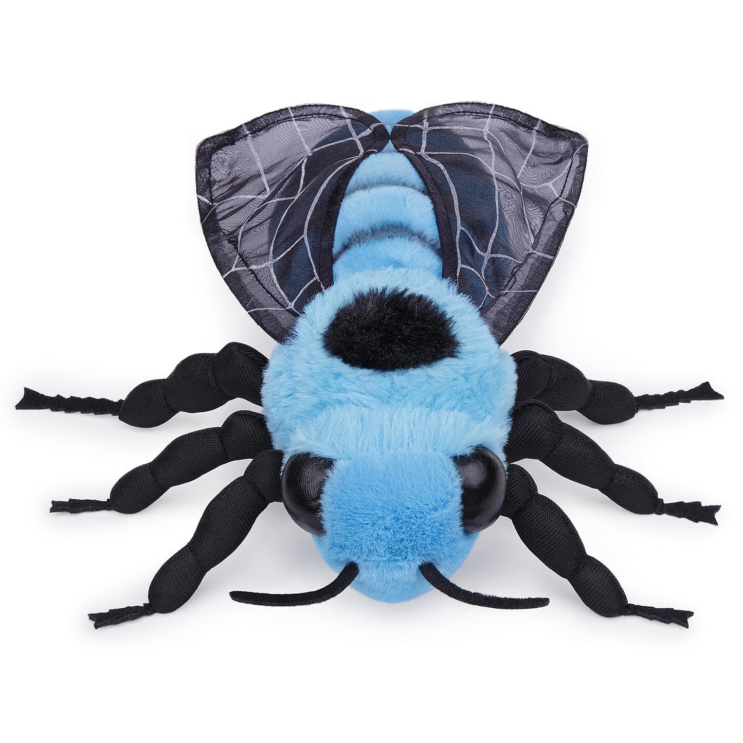 Simulation Bee Stuffed Animal-10 inch,Blue Bees Plush Toy,Soft BeeToy for Kids,Home Decor,Hugging Toy