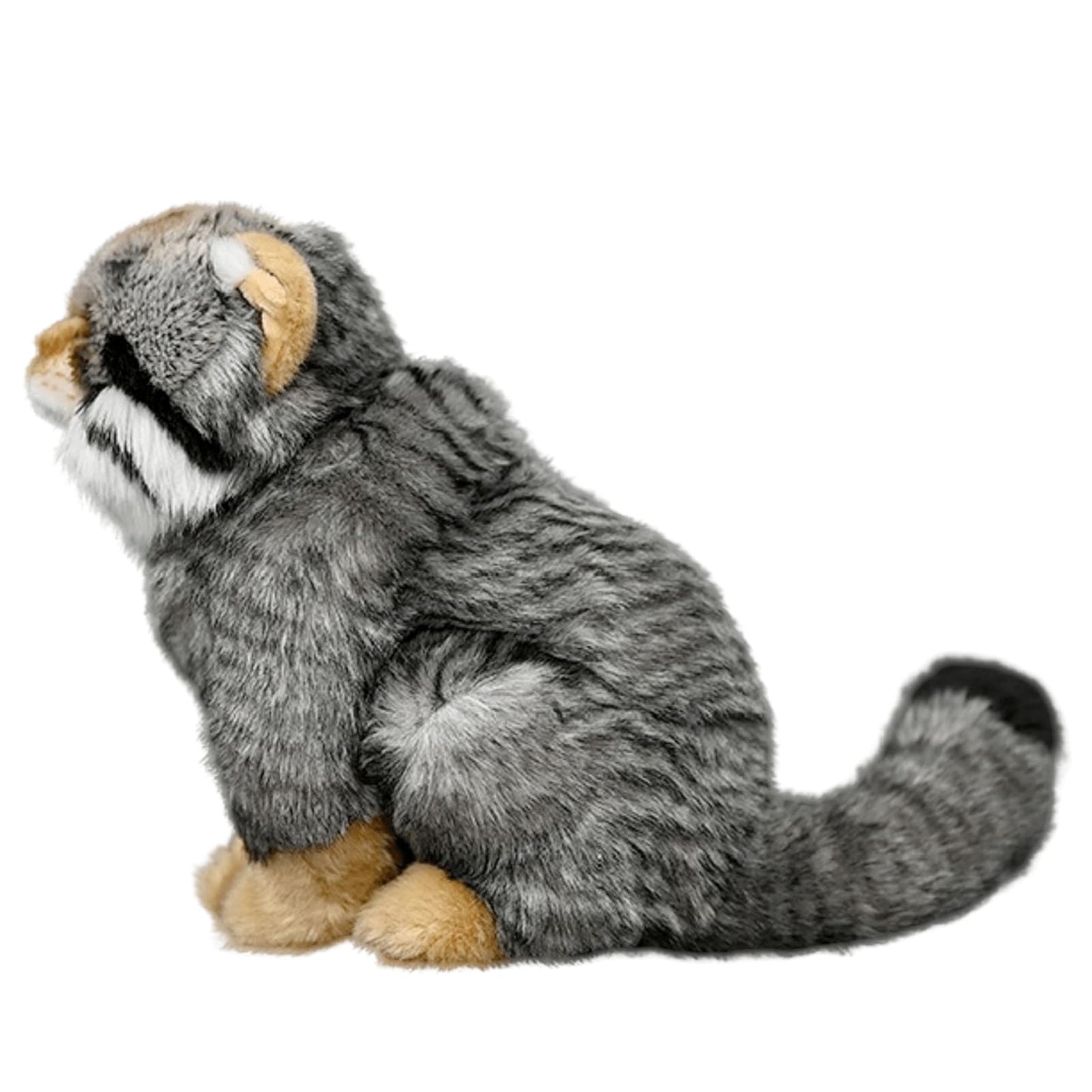 Realistic Pallas Cat Stuffed Animal - Gray 10",Soft Model Gifts for Girls & Kids, Home Decor, Hugging Toys