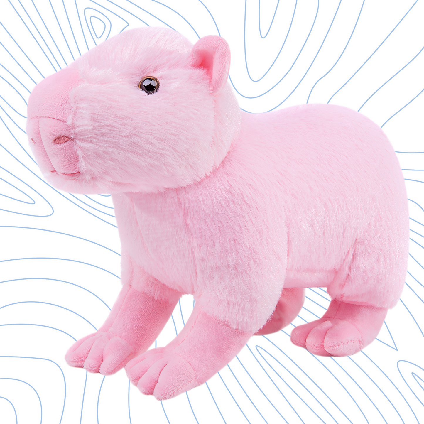 Realistic Capybara Stuffed Animal-Pink 12.6",Capybara Plush Toy, Soft Animals Toy,Girl Toys,Gifts for Kids