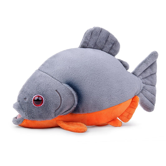 Simulation Piranha Plush,Lifelike Piranha Model,Fish Stuffed Animal,Soft Toy,Gifts for Kids,8.5 Inches Long