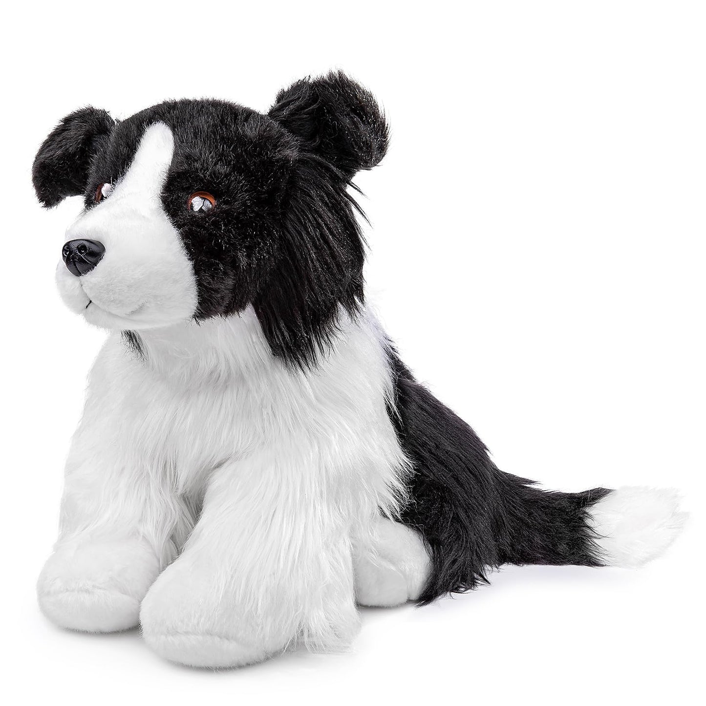 Realistic Border Collie Stuffed Animal-12in,Dog Plush,Soft Toy for Kids, Home Decor,Hugging Toy