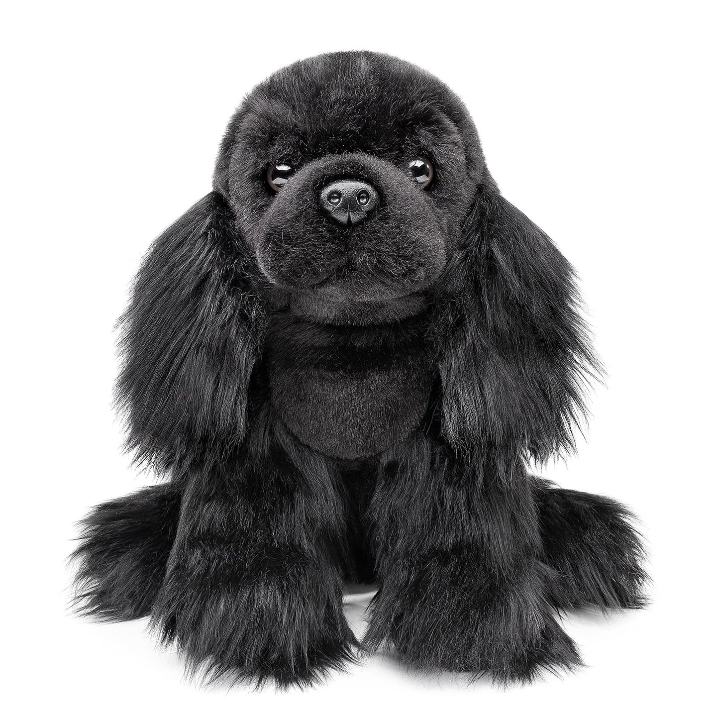 Realistic Cocker Spaniel Stuffed Animal-Black 10", Cocker Spaniel Gifts,Girl Toys,Gifts for Kids,Home Decor,Hugging Toy
