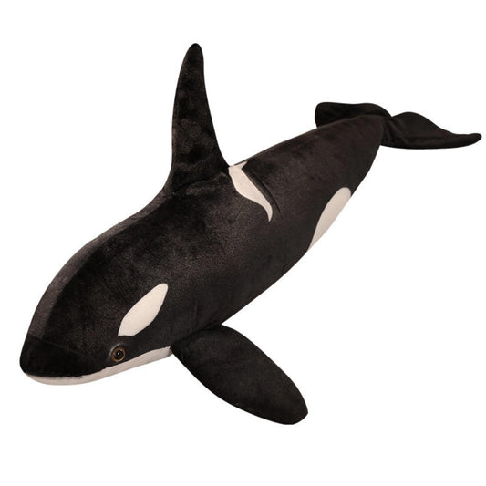 Simulation Orca Stuffed Animal,Lifelike 15.7" Ocean Creature Killer Whale Plush Stuffed PP Cotton Animal, Orca Plush,Gifts for Kids
