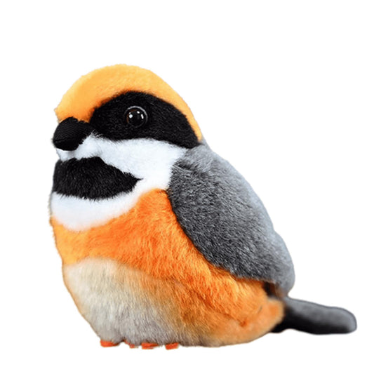 Long-Tailed Shrike-Gray Stuffed Animal 5",Bird Plush Toy, Delicate,Girl Toys, Children's Gifts, Home Decor