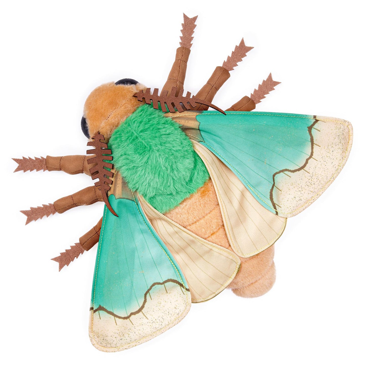 Simulation Green Moth Stuffed Animal - Green 9.8 Inch,Moth Plush Toy, Soft Moth Stuffed Toy for Kids,Home Decor, Cuddle Toy