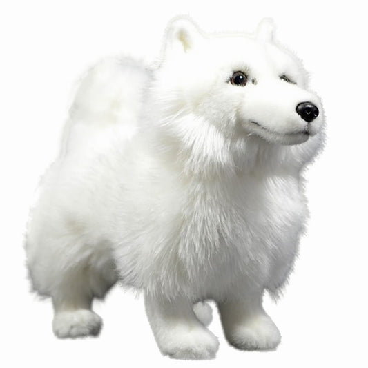 Realistic Samoyed Stuffed Animal-White 12",Dog Plush Toy, Soft,Girl Toys,Gifts for Kids