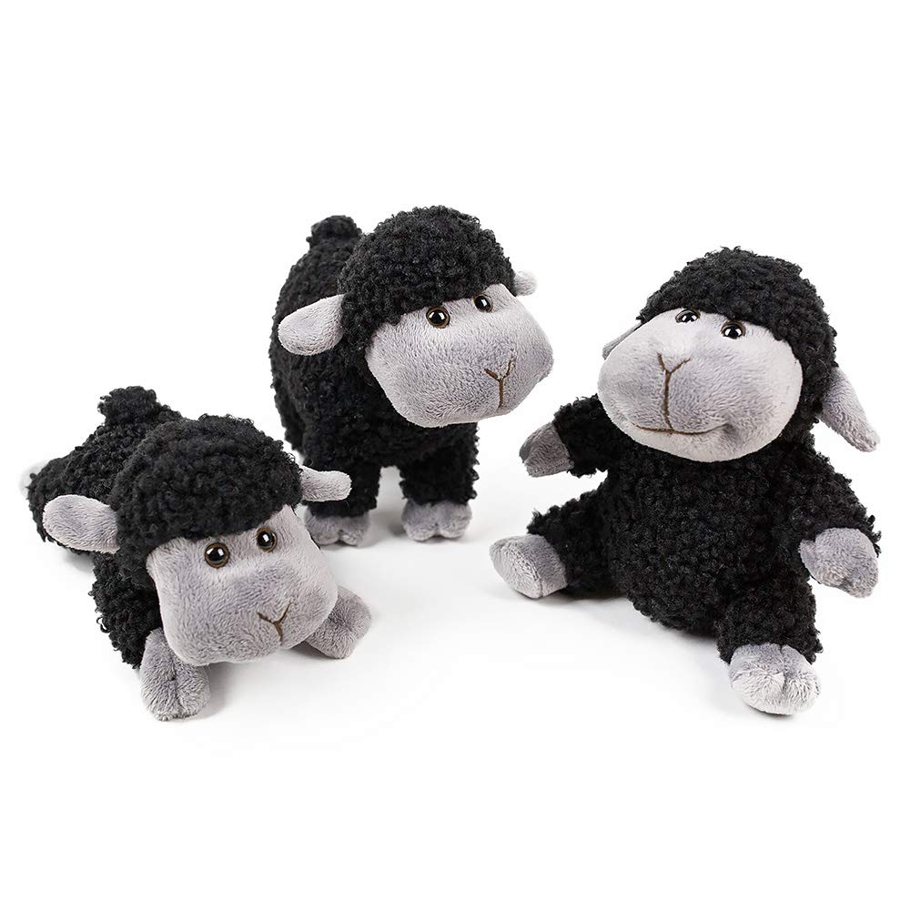 Sheep Stuffed Animal Lamb Plush Decorations 3Pcs (Sitting, Standing, Kneeling) White Sheep Toys Gift for Kids Little Girl/Boy