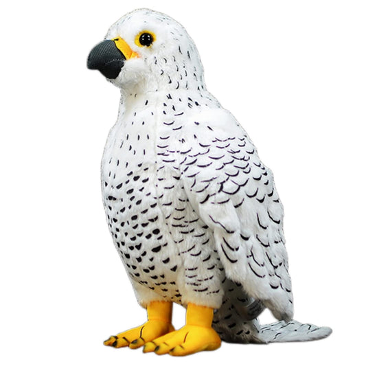 Lifelike Gyrfalcon Stuffed Animal-White 9.8" White Gyrfalcon Stuffed Animal,Cute Simulation Gyrfalcon Plushies, Toy Model Gifts,Stuffed Animals for Kids, Home Decor