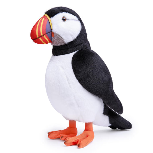 Realistic Atlantic Puffin Plush Animal,Bird Plush Toy, Beautiful Stuffed Toy, Toy for Kids, Home Decor, Cuddle Toy