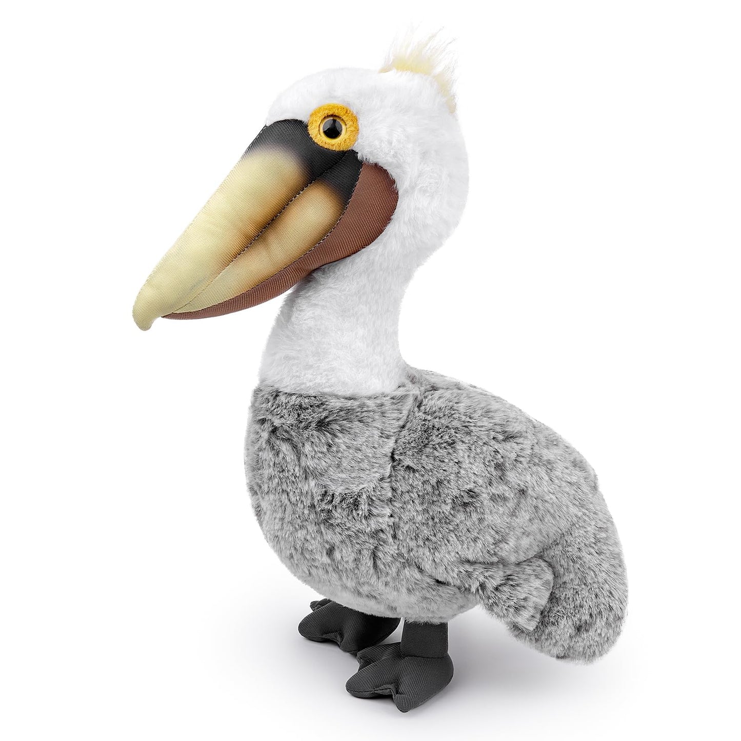 Simulation Pelican Bird Stuffed Animal-Gray 14",Pelican Plush Toy,Soft Big Bird Toy,Gifts for Kids, Home Decor