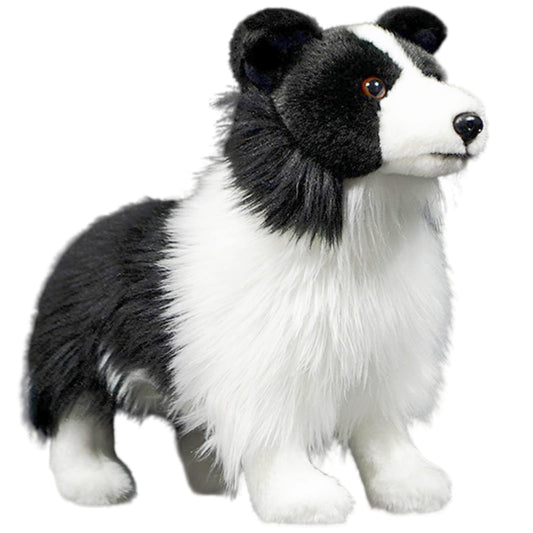 Realistic Border Collie Stuffed Animal-12in,Dog Plush,Soft Toy for Kids, Home Decor,Hugging Toy