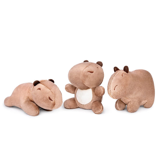 Capybara Stuffed Animal,Capybara Plush 3Pcs (Sitting, Standing, Kneeling) Capybara Graduation Gifts for kindergarte,Funny Stuffed Animal