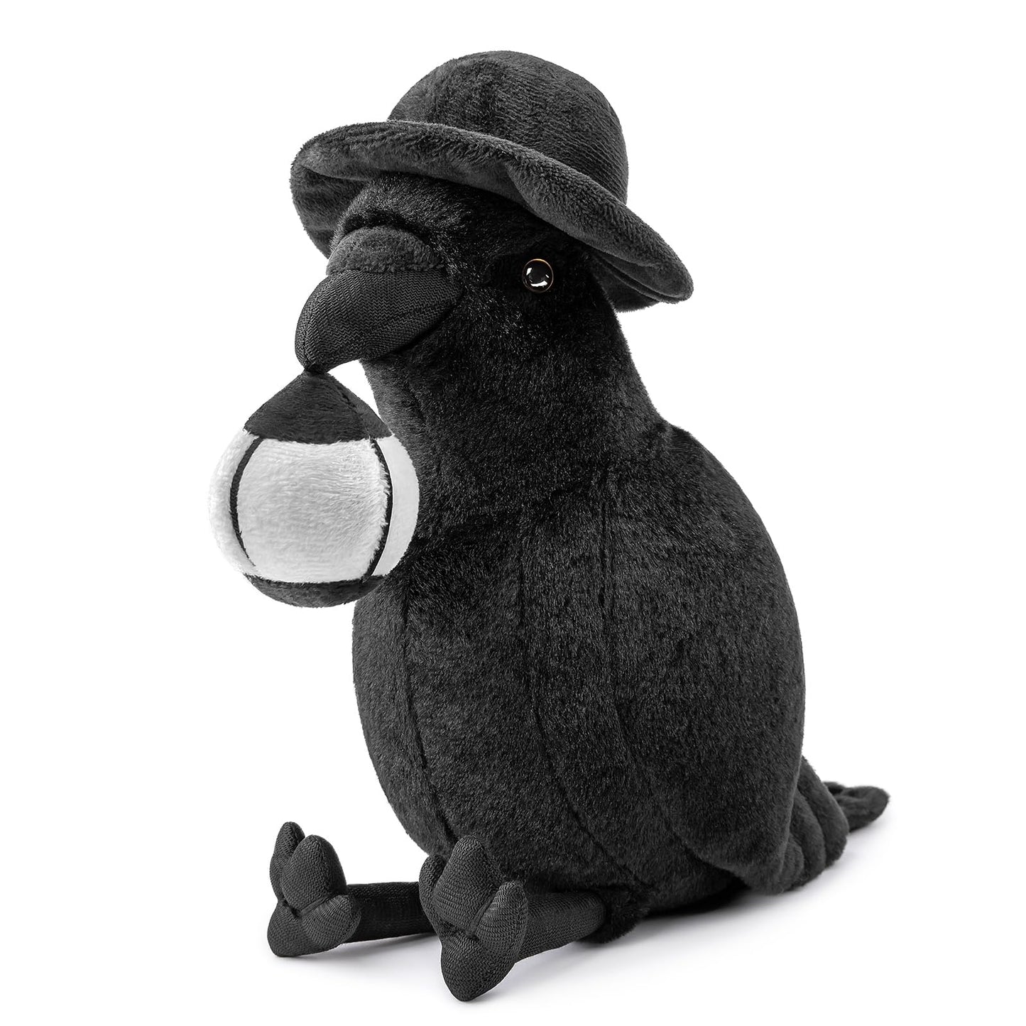 Luminous Crow Stuffed Animal- Black 9’’,Bird Plush Toy,Soft Toy for Girl,Gifts for Kids,Home Decor,Hugging Toy